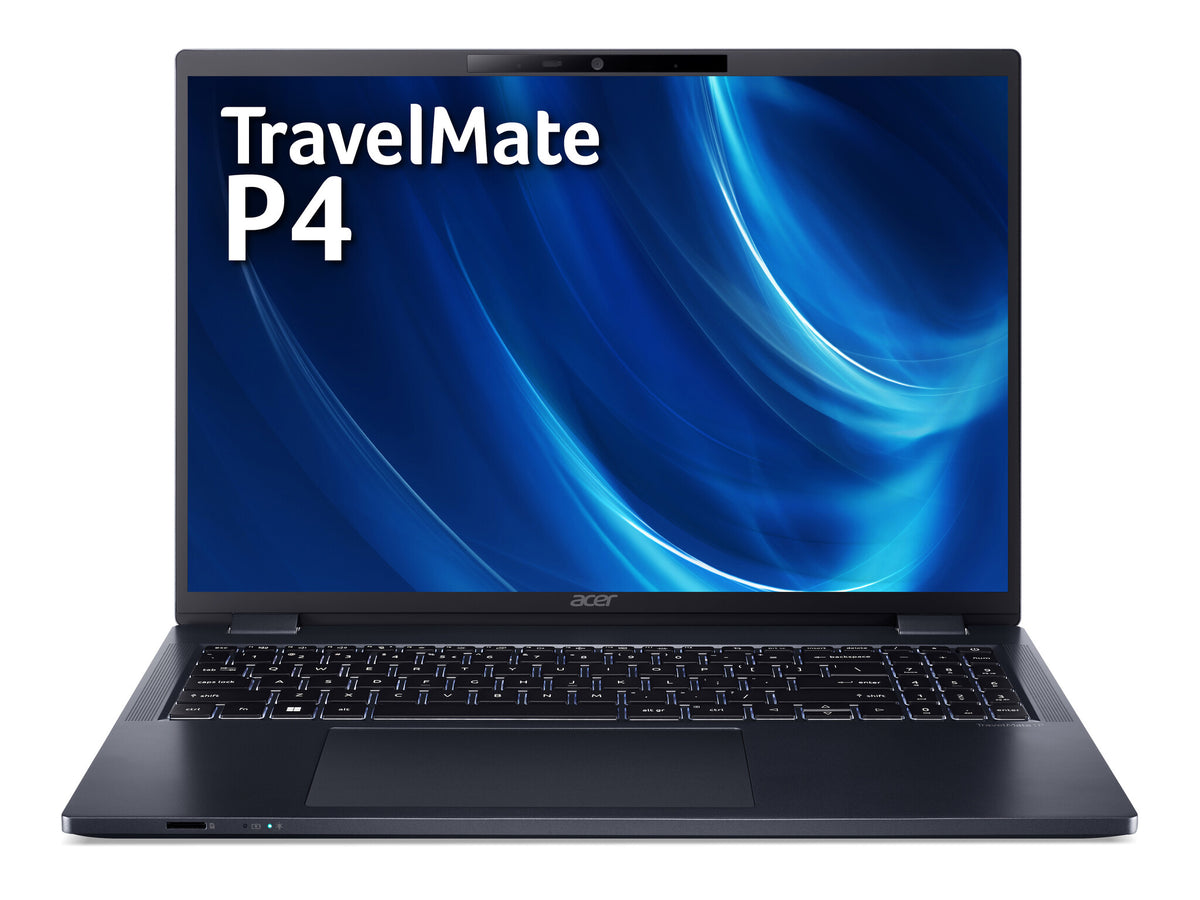 Acer TravelMate P4 TMP416-51 Laptop - 40.6 cm (16") - Intel® Core™ i7-1270P - 16 GB DDR4-SDRAM - 512 GB SSD - Wi-Fi 6E - Windows 11 Pro - Blue