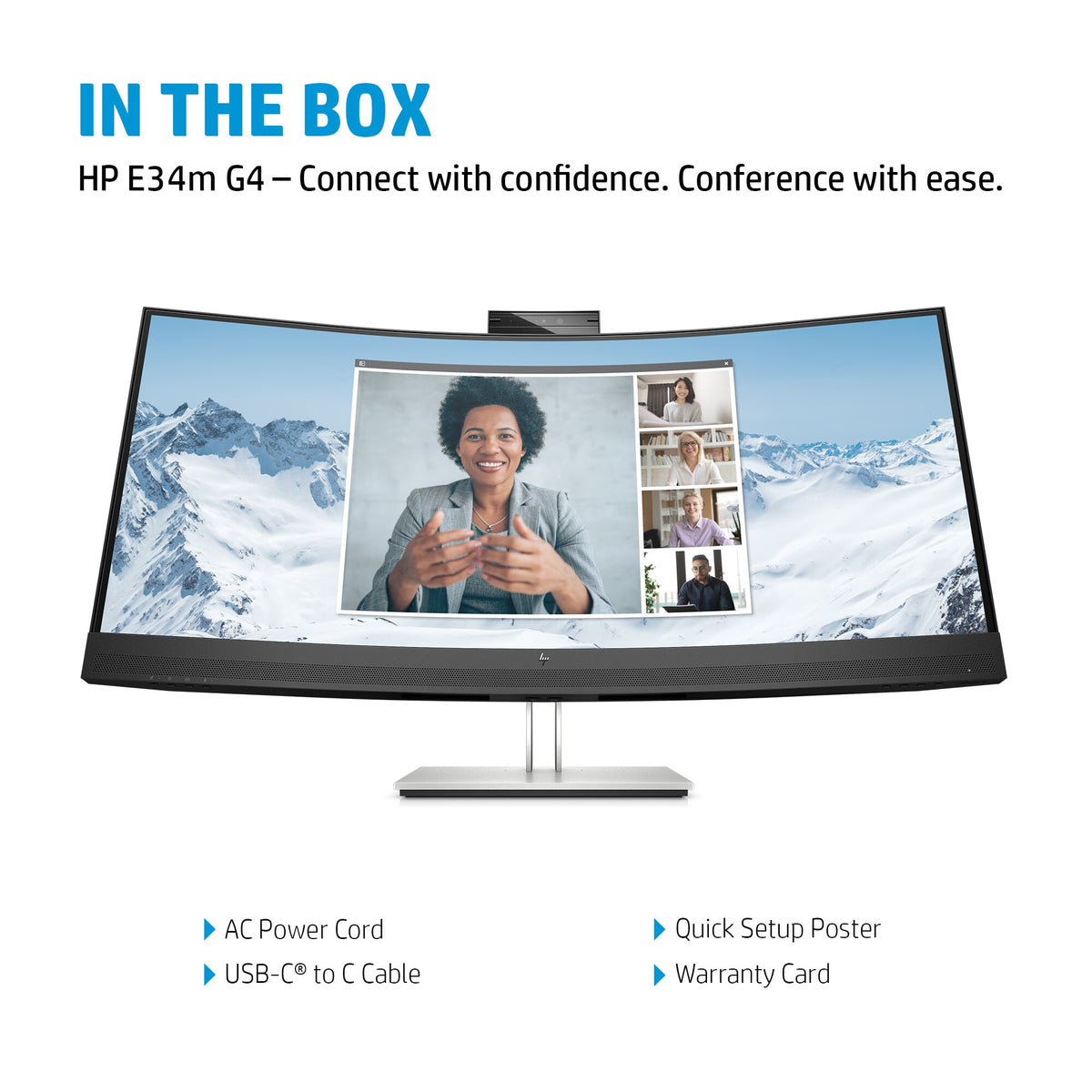 HP E34M G4 - 86.4 cm (34") - 3440 x 1440 pixels Wide Quad HD Monitor