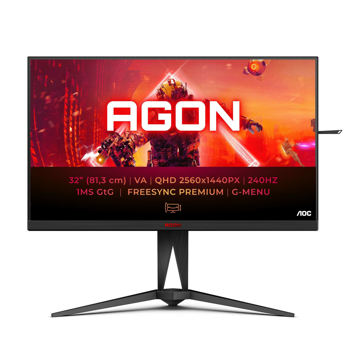 AOC AGON 5 AG325QZN/EU LED display 80 cm (31.5") 2560 x 1440 pixels Quad HD Black Monitor
