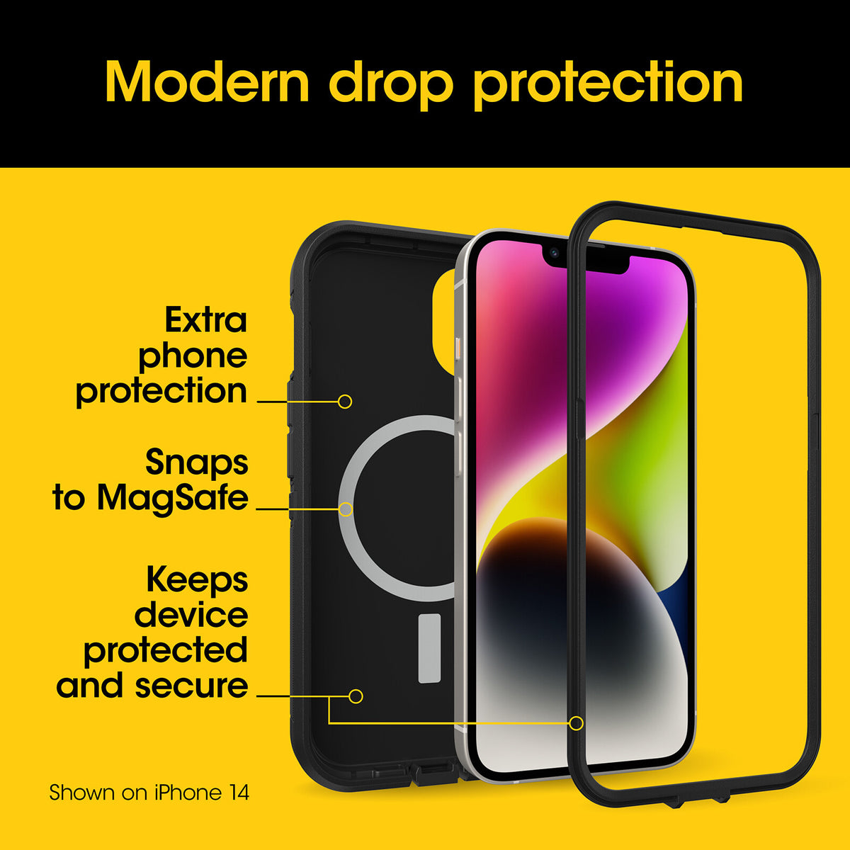 OtterBox Defender XT for iPhone 15 Pro in Black