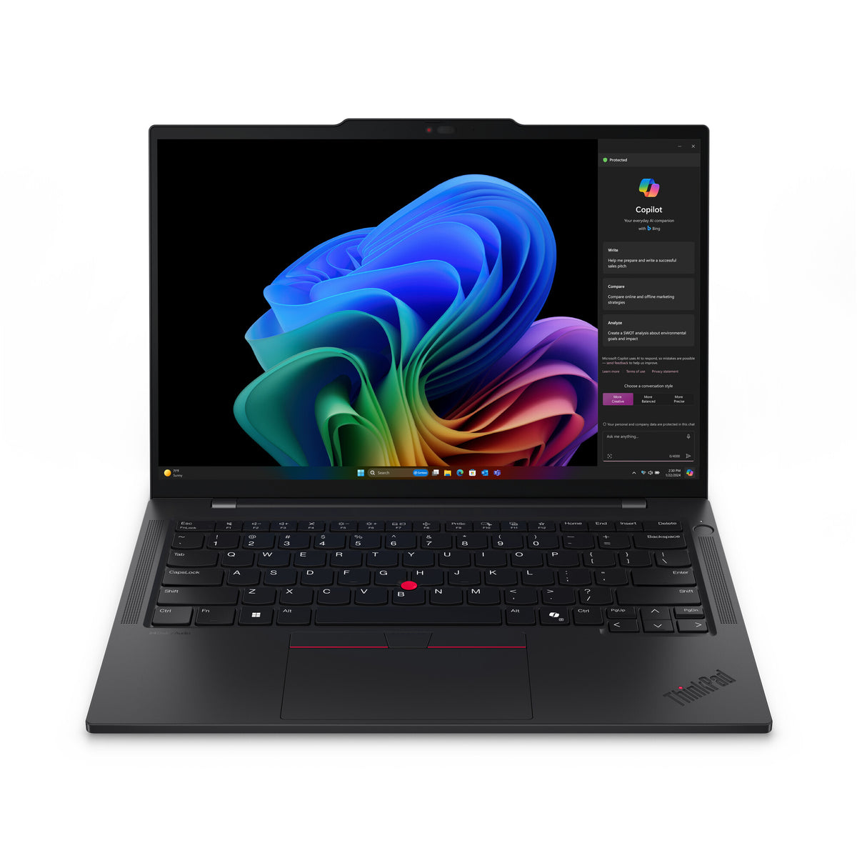 Lenovo ThinkPad T14s Gen 6 Laptop - 35.6 cm (14") - Qualcomm Snapdragon X1E-78-100 - 32 GB LPDDR5x-SDRAM - 1 TB SSD - Wi-Fi 7 - Windows 11 Pro - Black