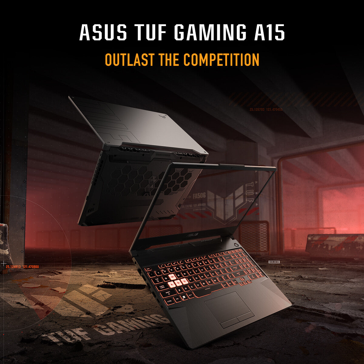 ASUS TUF Gaming A15 Laptop - 39.6 cm (15.6&quot;) - AMD Ryzen™ 7 7435HS - 16 GB DDR5-SDRAM - 512 GB SSD - NVIDIA GeForce RTX 3050 - Wi-Fi 6 - Windows 11 Home - Black