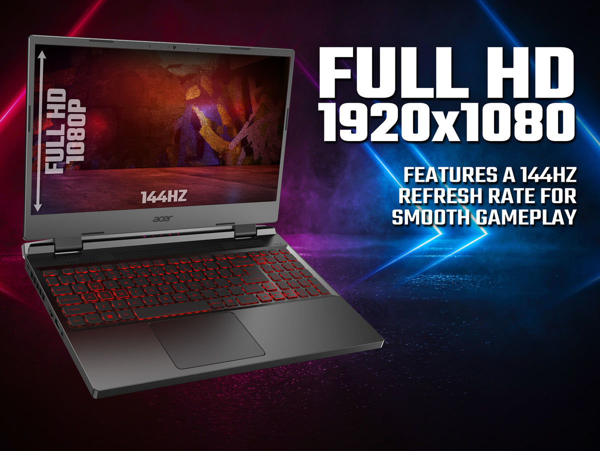 Acer Nitro 5 AN515-58 Gaming Laptop - 39.6 cm (15.6") - Intel® Core™ i7-12650H - 16GB DDR5-SDRAM - 512GB SSD - NVIDIA GeForce RTX 4050 - Windows 11 - Black