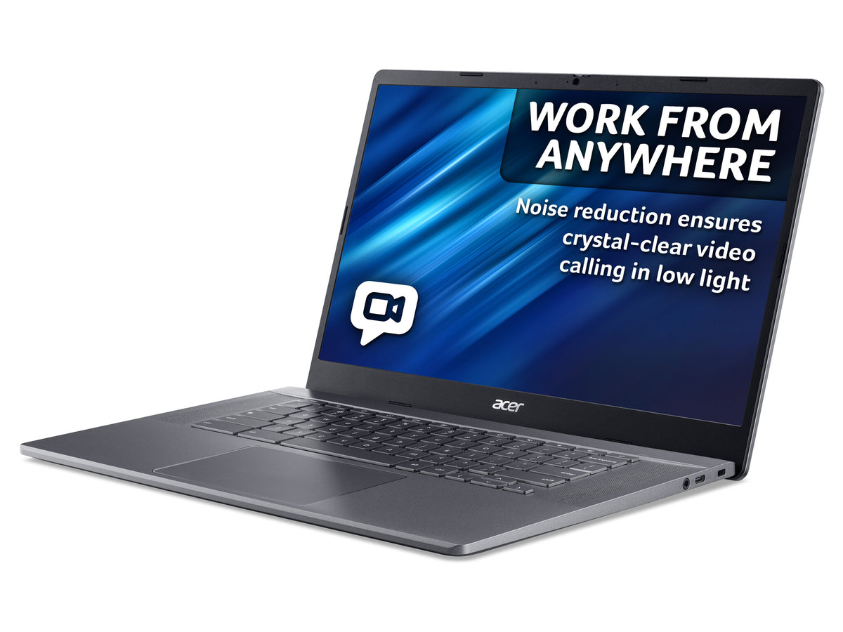 Acer Chromebook Plus 515 - 39.6 cm (15.6") - Intel® Core™ i3-1215U - 8 GB LPDDR5x-SDRAM - 256 GB SSD - Wi-Fi 6E - ChromeOS - Grey