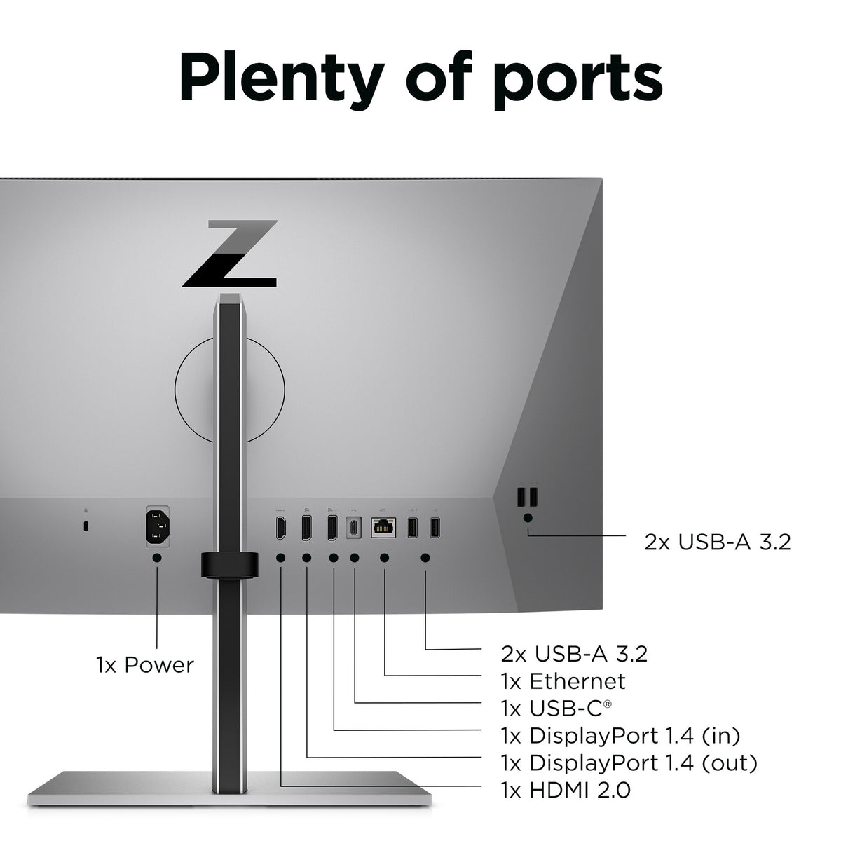 HP Z24M G3 - 60.5 cm (23.8") - 2560 x 1440 pixels Quad HD Monitor