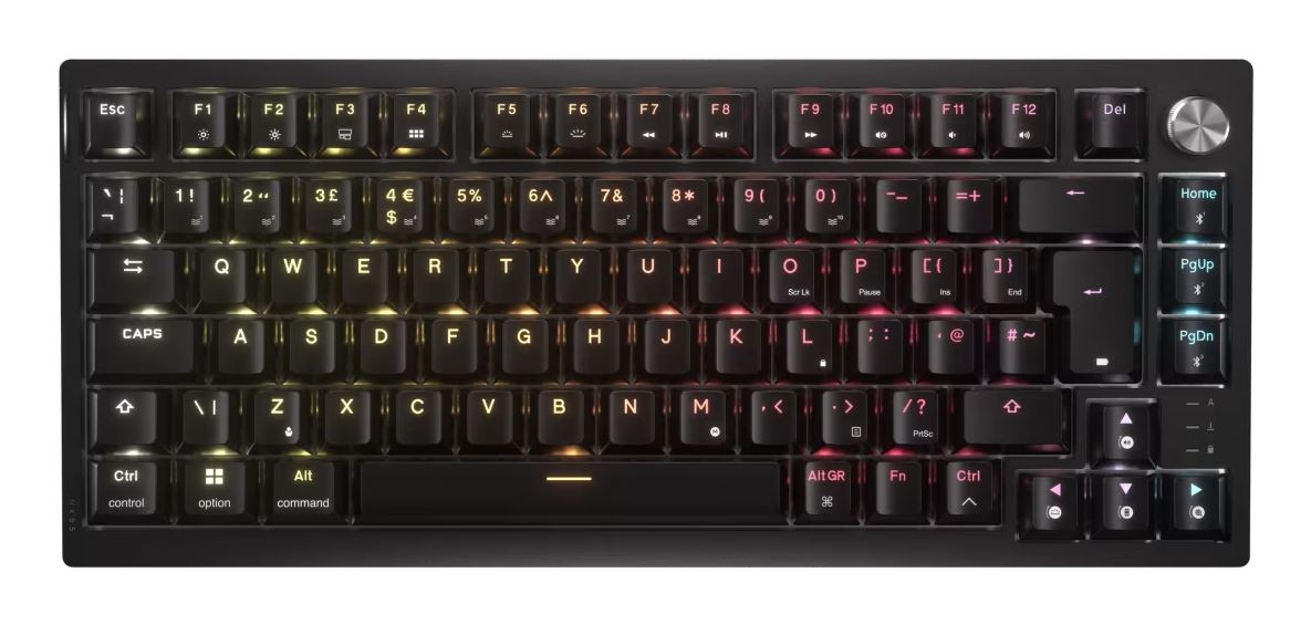 Corsair K65 PLUS WIRELESS keyboard Gaming RF Wireless QWERTY UK English Black