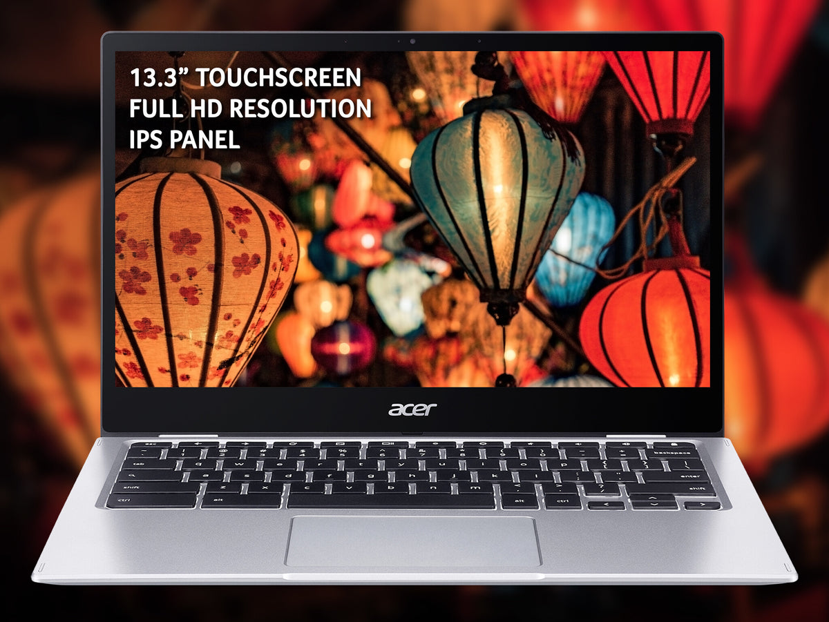 Acer Chromebook Spin 513 CP513-1H Laptop - 33.8 cm (13.3&quot;) -  Touchscreen - Qualcomm Snapdragon 7c (Gen 2) - 8 GB LPDDR4x-SDRAM - 64 GB eMMC - Wi-Fi 5 - Chrome OS - Silver