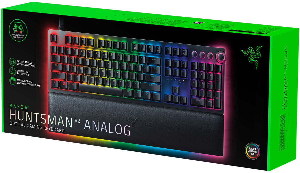 Razer Huntsman V2 Analog - USB Wired RGB Opto-mechanical Keyboard (QWERTY UK)
