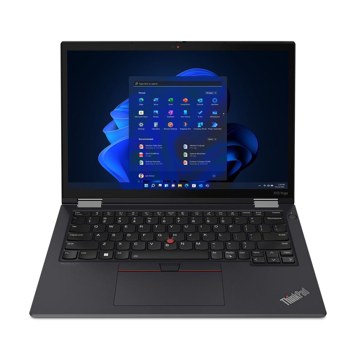Lenovo ThinkPad X13 Yoga Gen 3 Hybrid (2-in-1) - 33.8 cm (13.3") - Touchscreen - Intel® Core™ i7-1255U - 16 GB LPDDR4x-SDRAM - 512 GB SSD - Wi-Fi 6E - Windows 11 Pro - Black