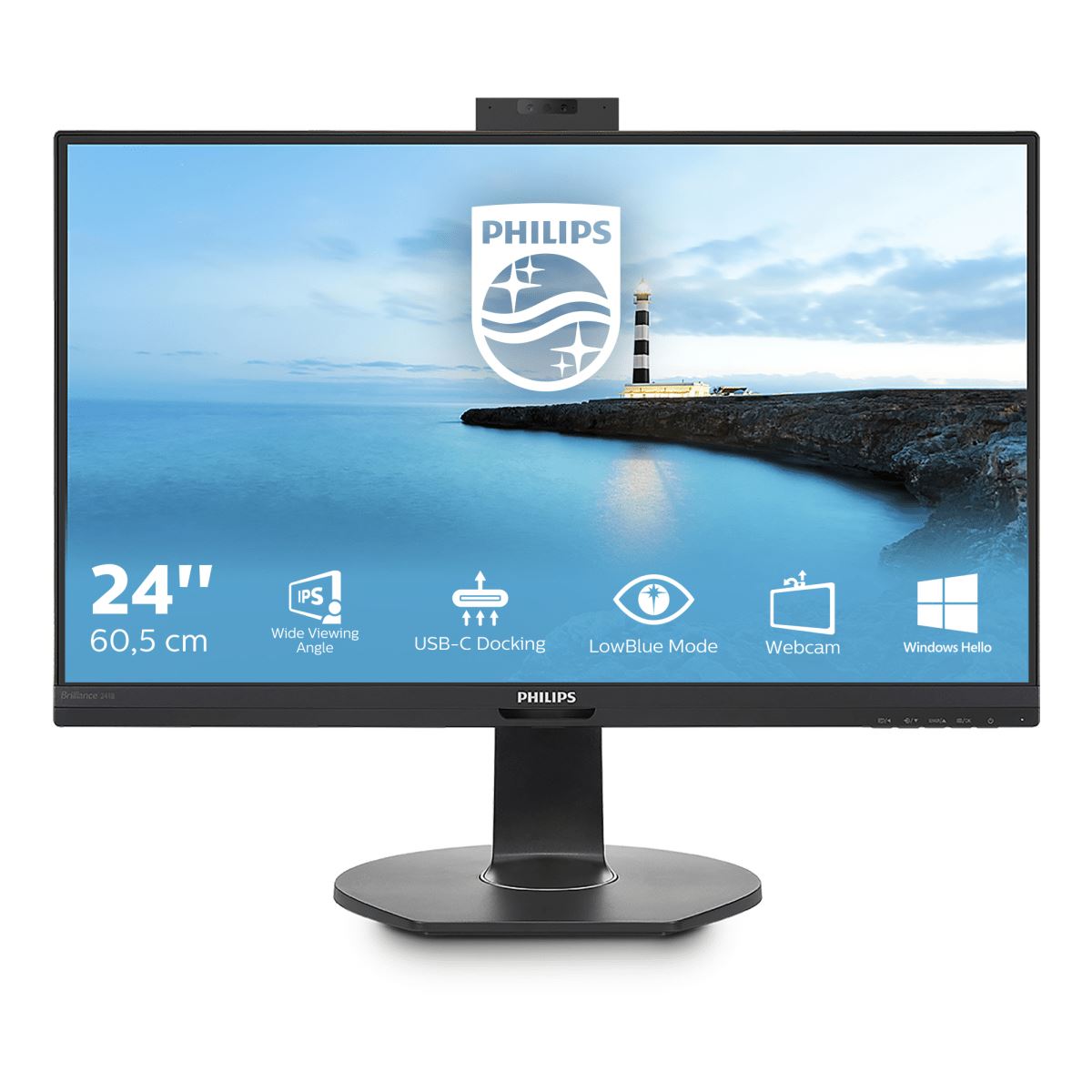 Philips B Line 241B7QUBHEB/00 LED display 60.5 cm (23.8&quot;) 1920 x 1080 pixels Full HD Black Monitor