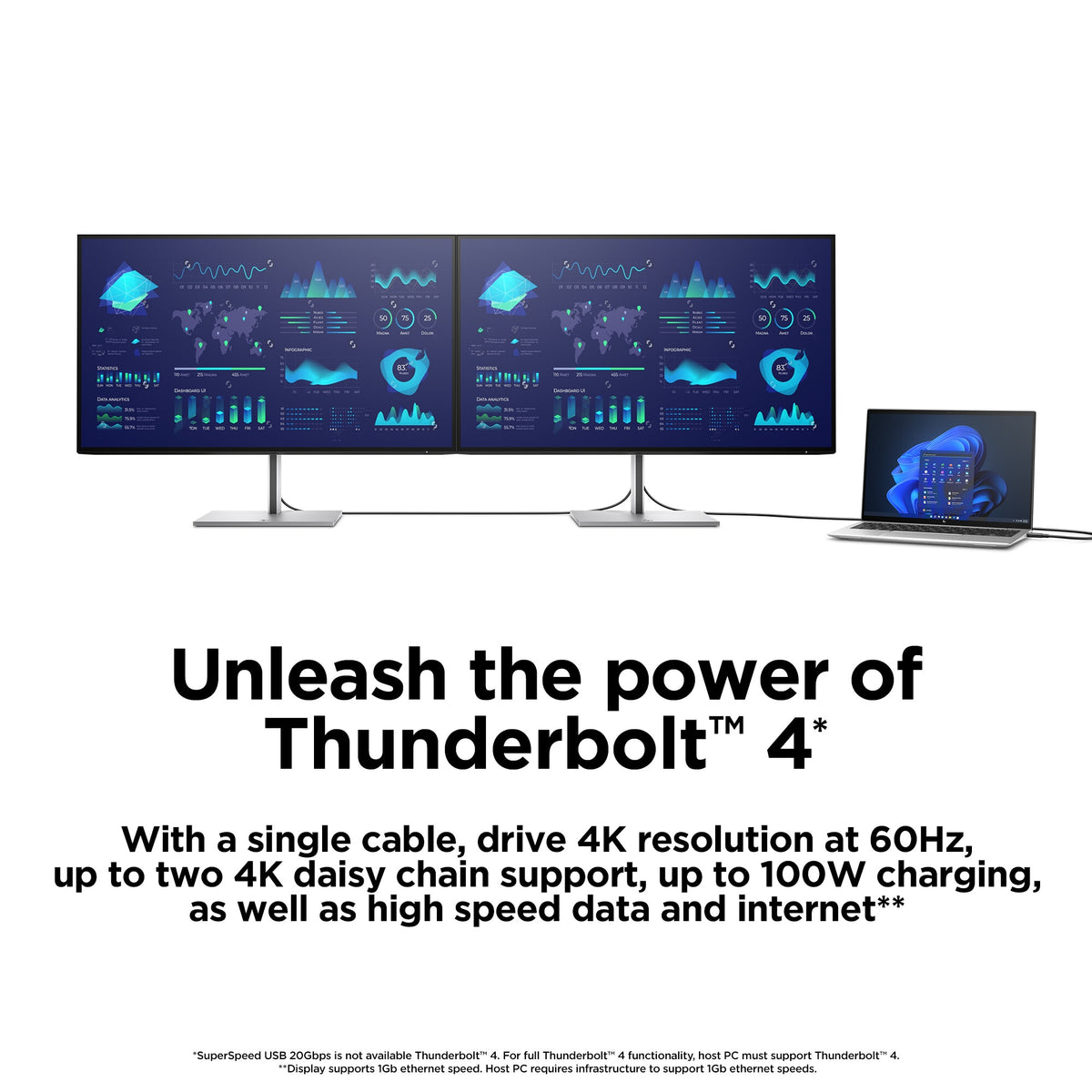 HP E-Series E24d G4 - 60.5 cm (23.8") 1920 x 1080p Full HD Monitor
