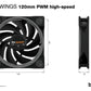 be quiet! Light Wings ARGB - PWM High Speed Case Fan in Black - 120mm (Pack of 3)