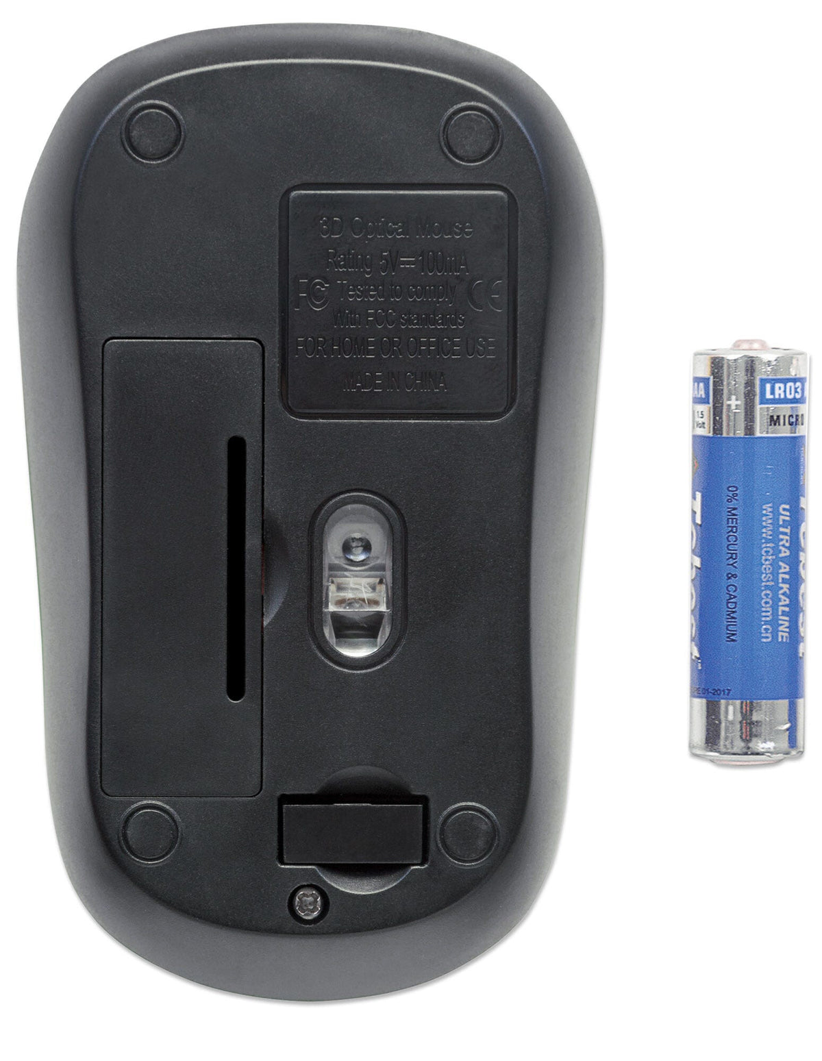 Manhattan Success 2.4Ghz Wireless Optical Mouse in Black/Green - 1,000dpi