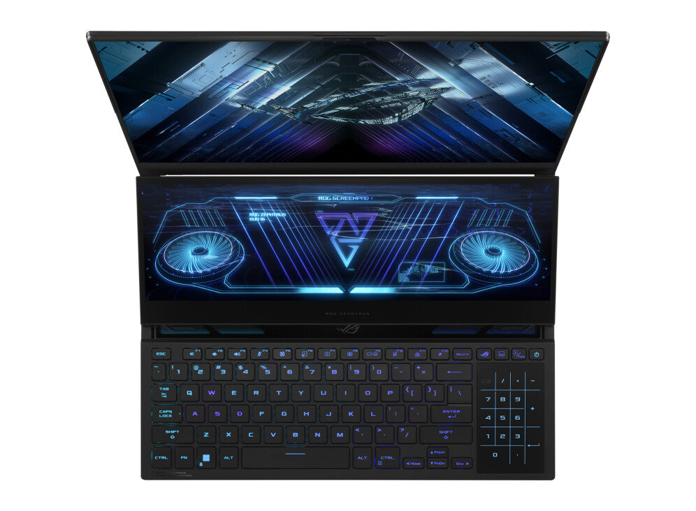 ASUS ROG Zephyrus Duo 16 Laptop - 40.6 cm (16&quot;) - AMD Ryzen™ 9 7945HX - 32 GB DDR5-SDRAM - 2 TB SSD - NVIDIA GeForce RTX 4090 - Wi-Fi 6E - Windows 11 Home - Black
