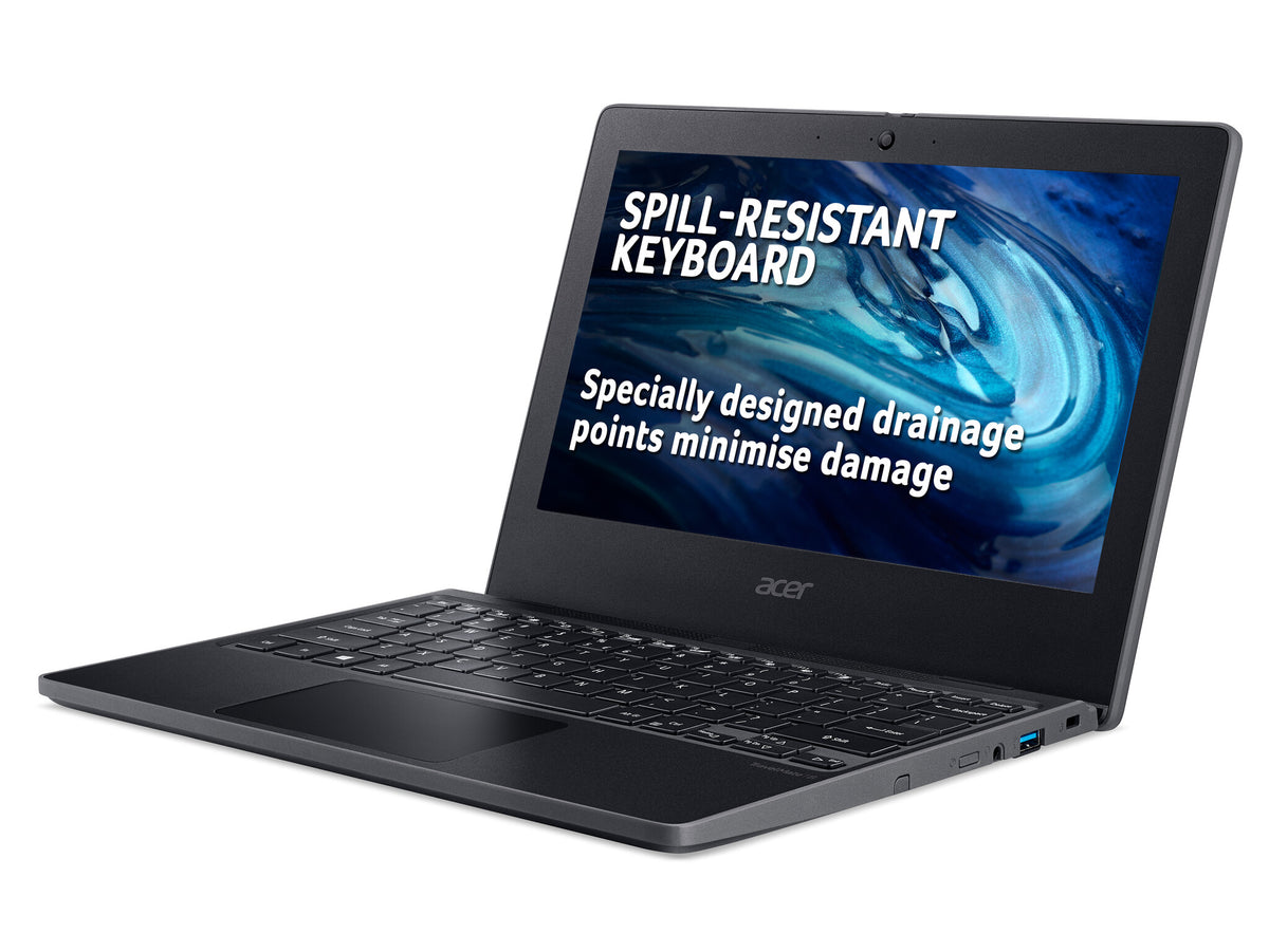 Acer TravelMate B3 Laptop - 29.5 cm (11.6") - Intel® Celeron® N4120 - 4 GB DDR4-SDRAM - 64 GB eMMC - Wi-Fi 5 - Windows 10 Pro Education - Black