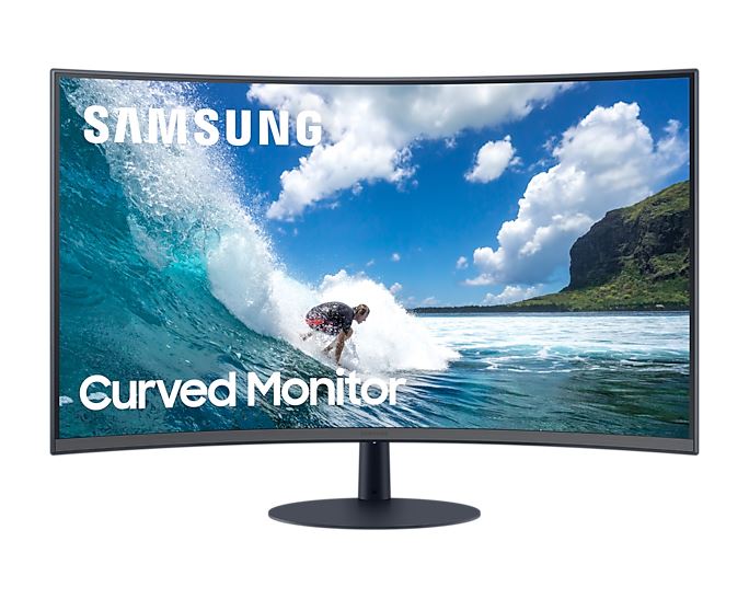 Samsung C27T550FDR 68.6 cm (27&quot;) 1920 x 1080 pixels Full HD Blue, Grey Monitor