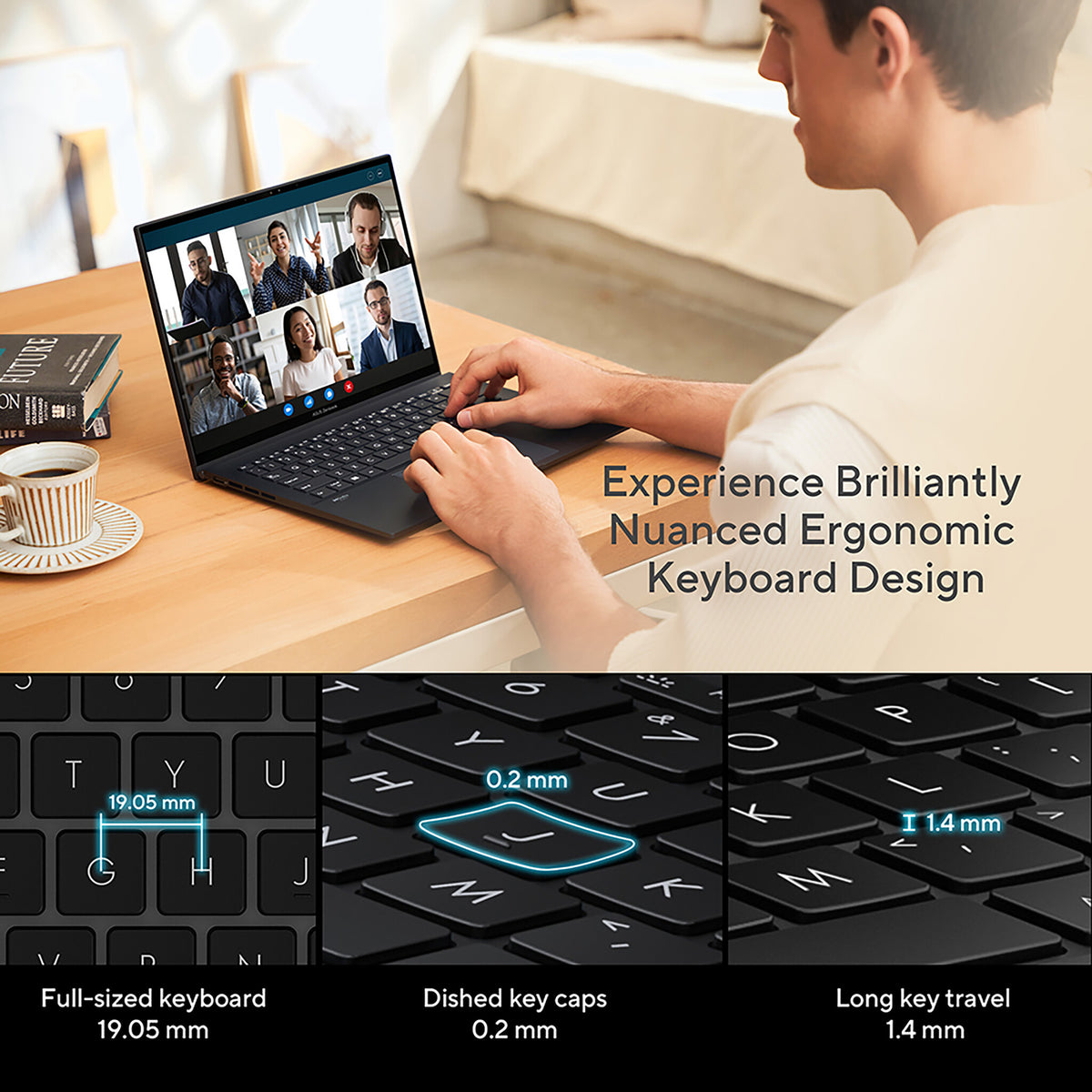 ASUS Zenbook 14 OLED Laptop - 35.6 cm (14&quot;) - Touchscreen - Intel® Core™ i9-13900H - 16 GB LPDDR5-SDRAM - 1 TB SSD - Wi-Fi 6E - Windows 11 Home - Silver