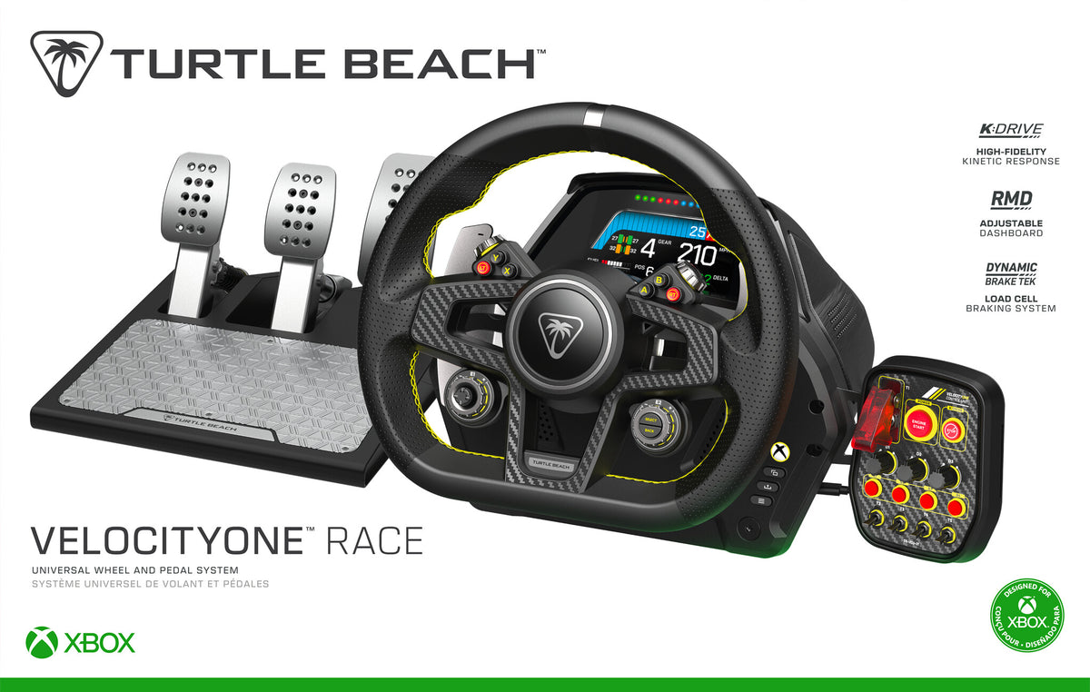 Turtle Beach VelocityOne - USB Steering wheel + Pedals for PC / Xbox Series X|S
