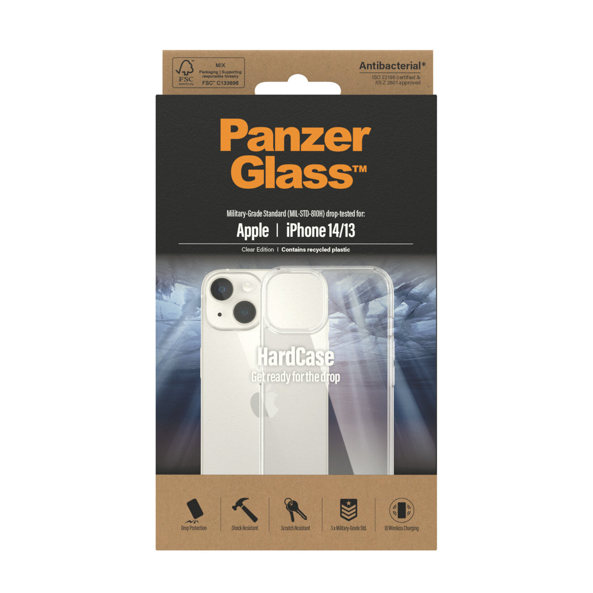 PanzerGlass ® HardCase for iPhone 14 / 13 in Clear