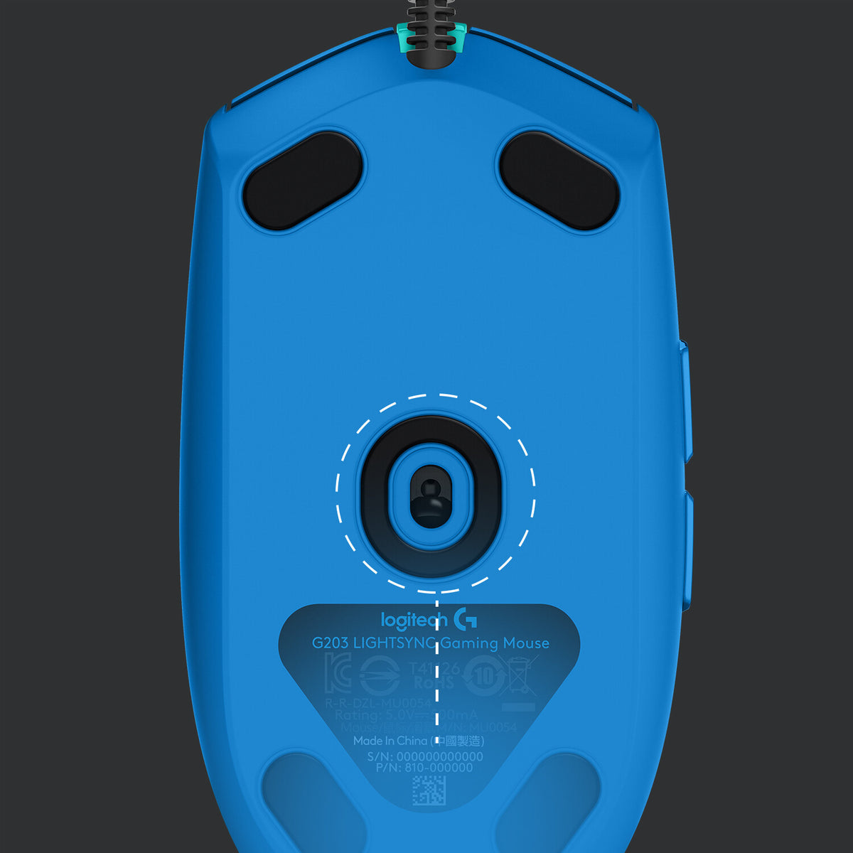 Logitech G - G203 LIGHTSYNC Gaming Mouse in Blue - 8,000 DPI