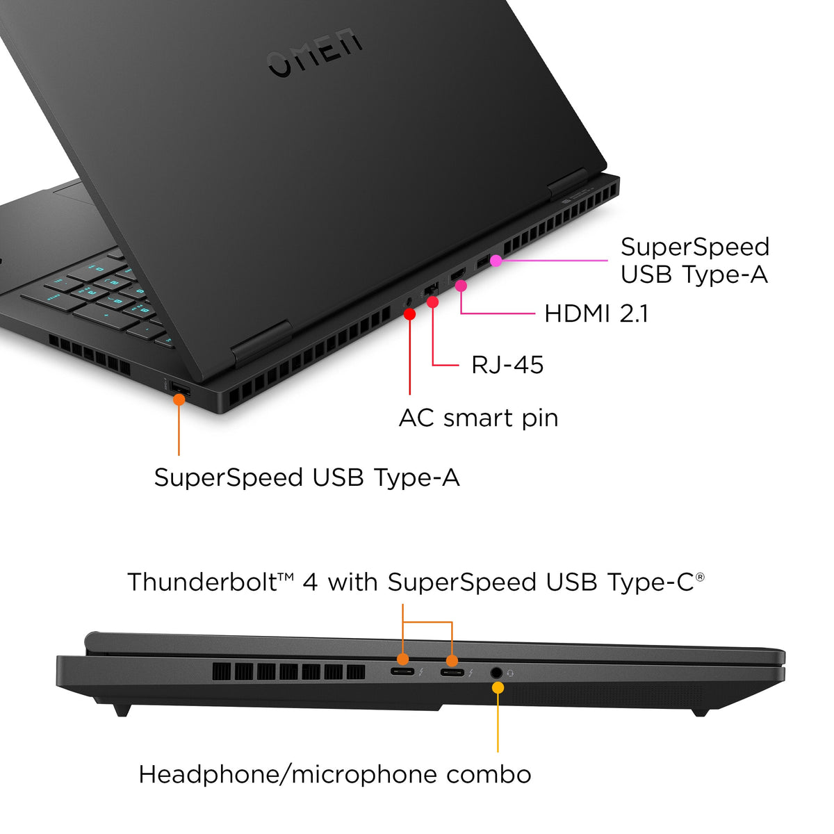 HP OMEN 16 Laptop - 40.9 cm (16.1") - Intel® Core™ i9-14900HX - 32 GB DDR5-SDRAM - 1 TB SSD - NVIDIA GeForce RTX 4080 - Wi-Fi 7 - Windows 11 Home - Black