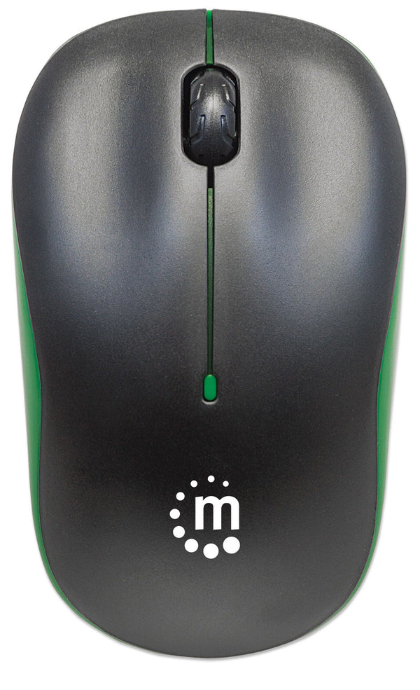 Manhattan Success 2.4Ghz Wireless Optical Mouse in Black/Green - 1,000 ...