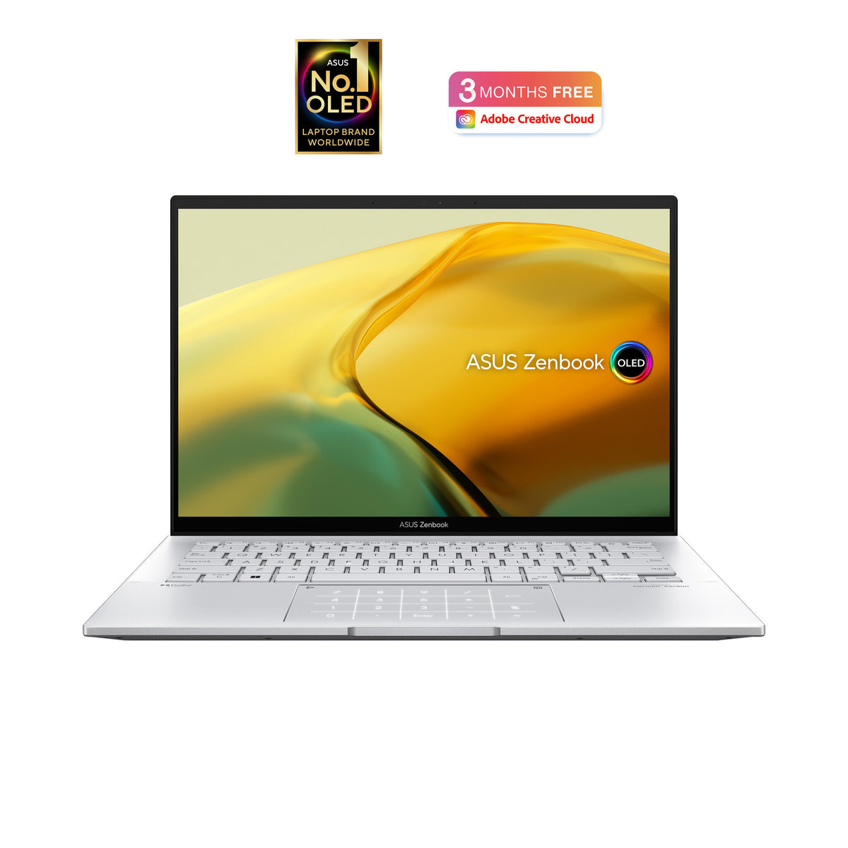 ASUS Zenbook 14 OLED Laptop - 35.6 cm (14&quot;) - Touchscreen - Intel® Core™ i9-13900H - 16 GB LPDDR5-SDRAM - 1 TB SSD - Wi-Fi 6E - Windows 11 Home - Silver