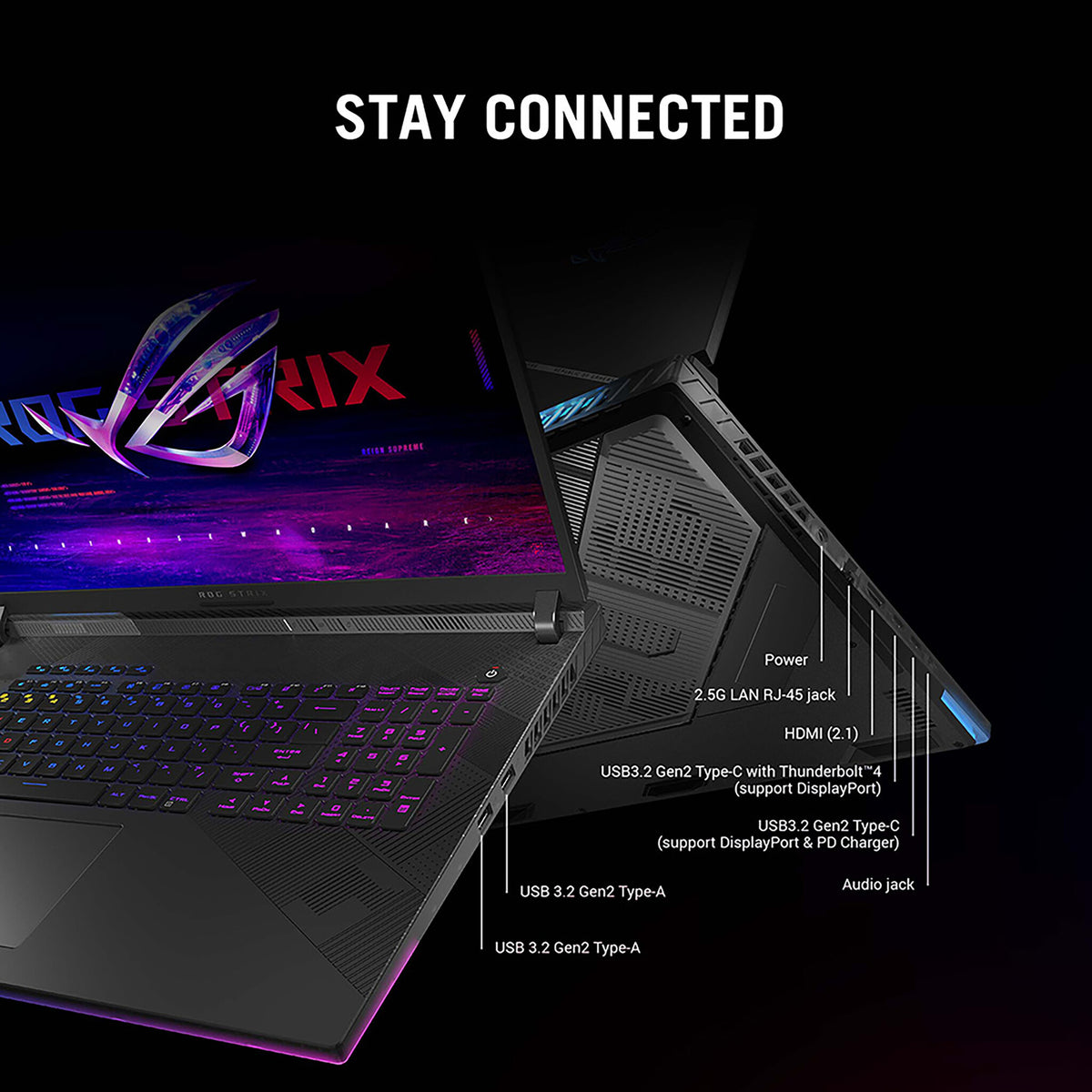 ASUS ROG Strix SCAR 16 Laptop - 40.6 cm (16") - Intel® Core™ i9-14900HX - 32 GB DDR5-SDRAM - 2 TB SSD - NVIDIA GeForce RTX 4080 - Wi-Fi 6E - Windows 11 Home - Black