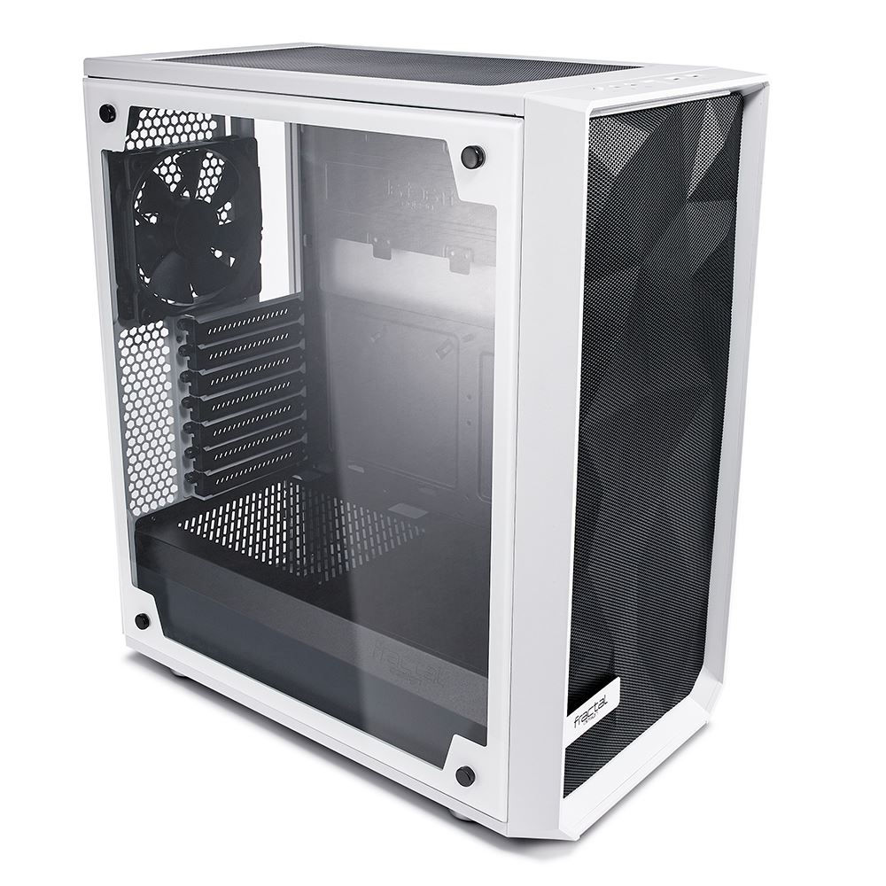 Fractal Design Meshify C - TG Midi Tower Transparent, White PC Case