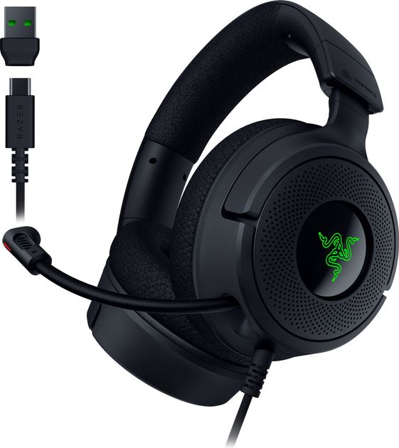 Razer Kraken V4 X - USB Type-C / USB Type-A Wired Gaming Headset in Black