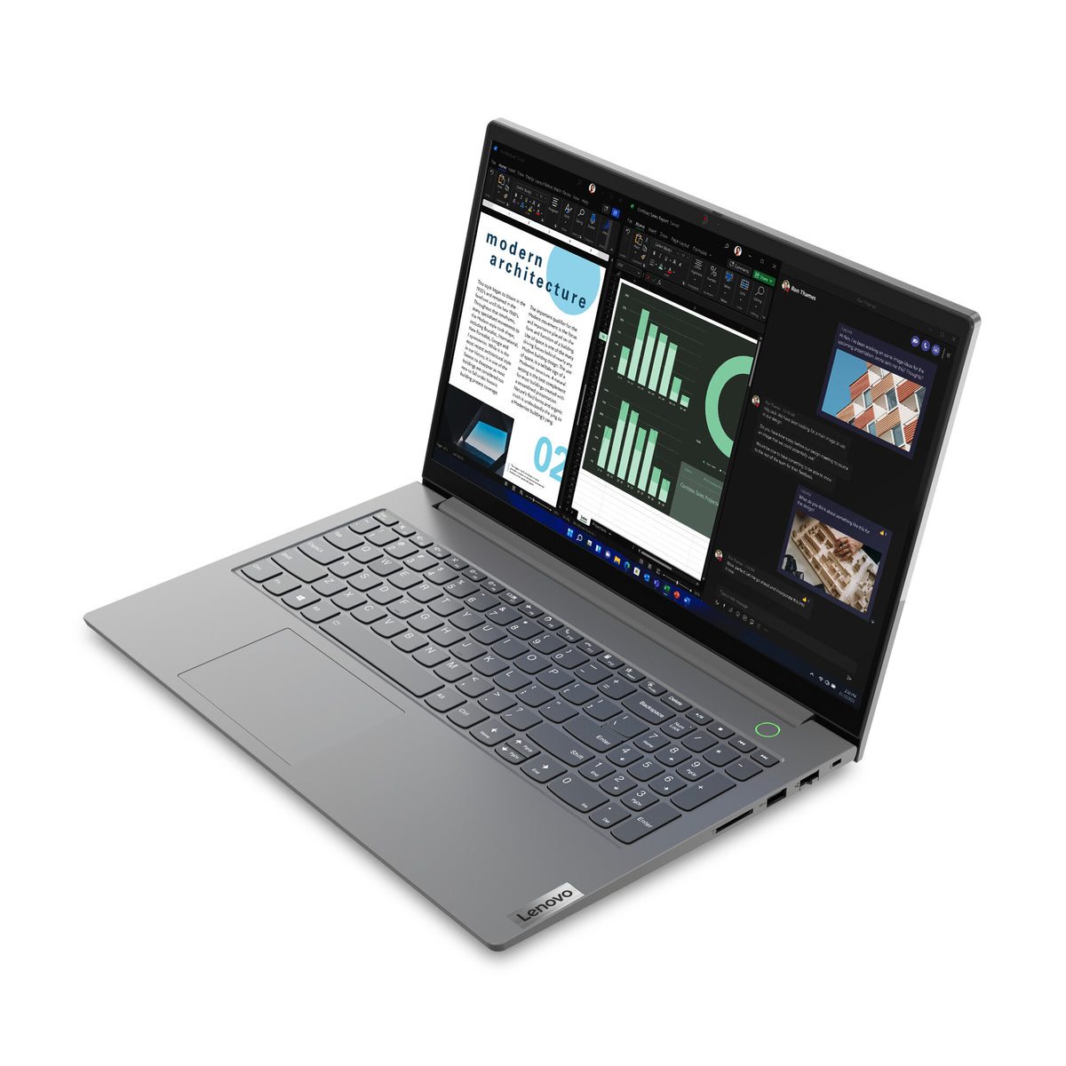 Lenovo ThinkBook 15 G4 ABA Laptop - 39.6 cm (15.6") - AMD Ryzen™ 7 5825U - 16 GB DDR4-SDRAM - 512 GB SSD - Wi-Fi 6 - Windows 11 Pro - Grey