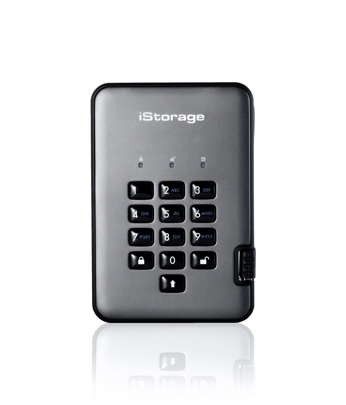 iStorage diskAshur PRO2 - Encrypted External hard drive in Graphite - 2 TB