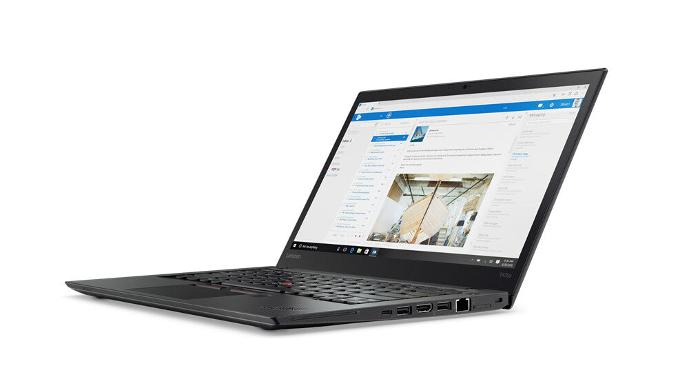 Lenovo ThinkPad T470s Laptop - 35.6 cm (14") - Intel® Core™ i5-6300U - 12 GB DDR4-SDRAM - 256 GB SSD - Wi-Fi 5 - Windows 10 Pro - Black - Refurbished