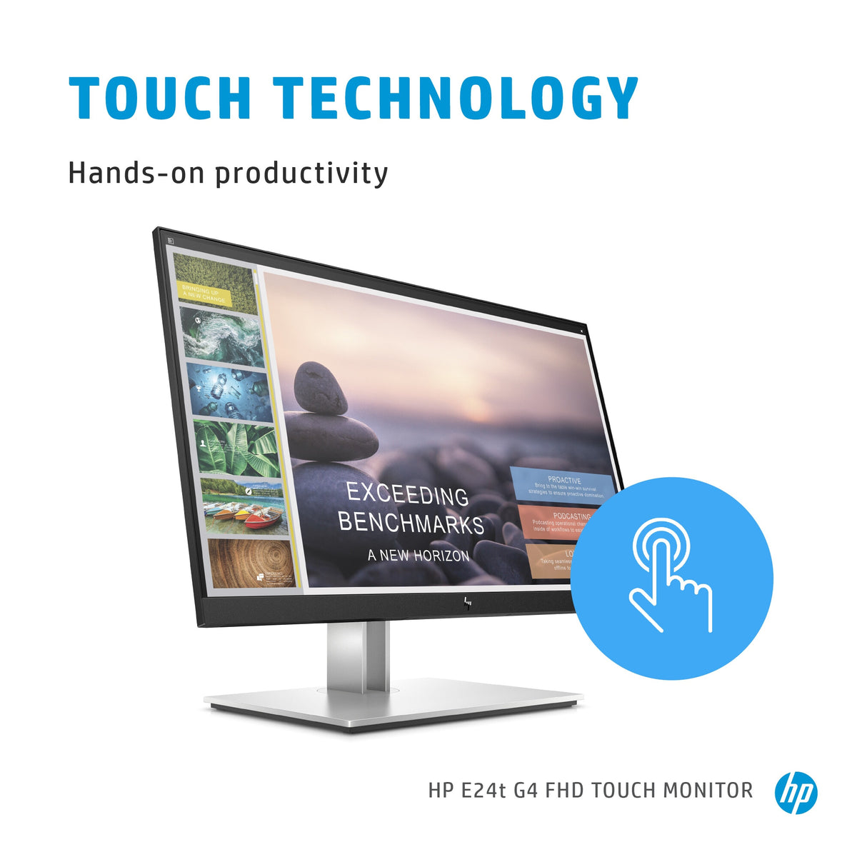 HP E-Series E24t G4 - 60.5 cm (23.8") 1920 x 1080p Full HD LCD Touchscreen Monitor