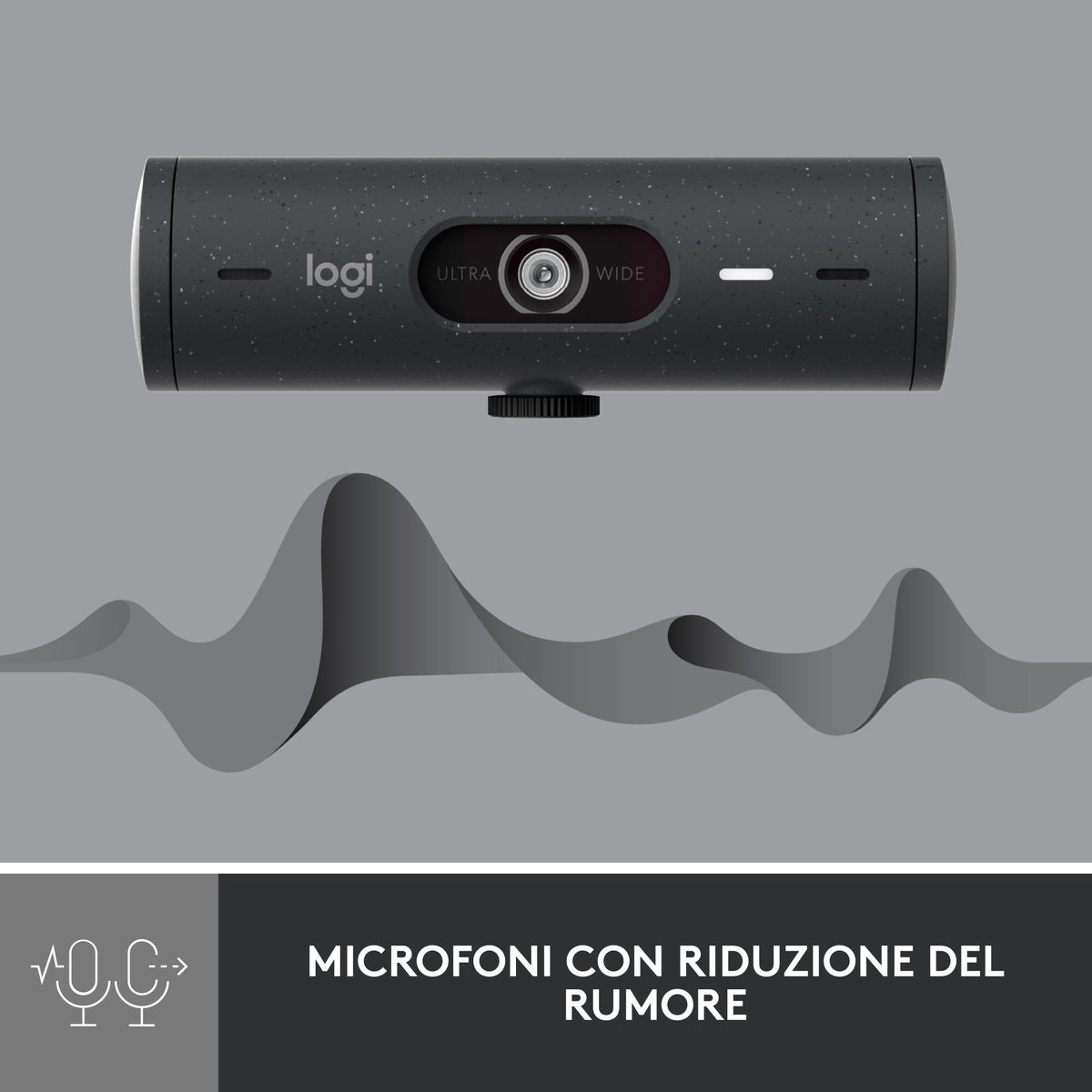 Logitech Brio 500 - 4MP 1920 x 1080p USB webcam in Black