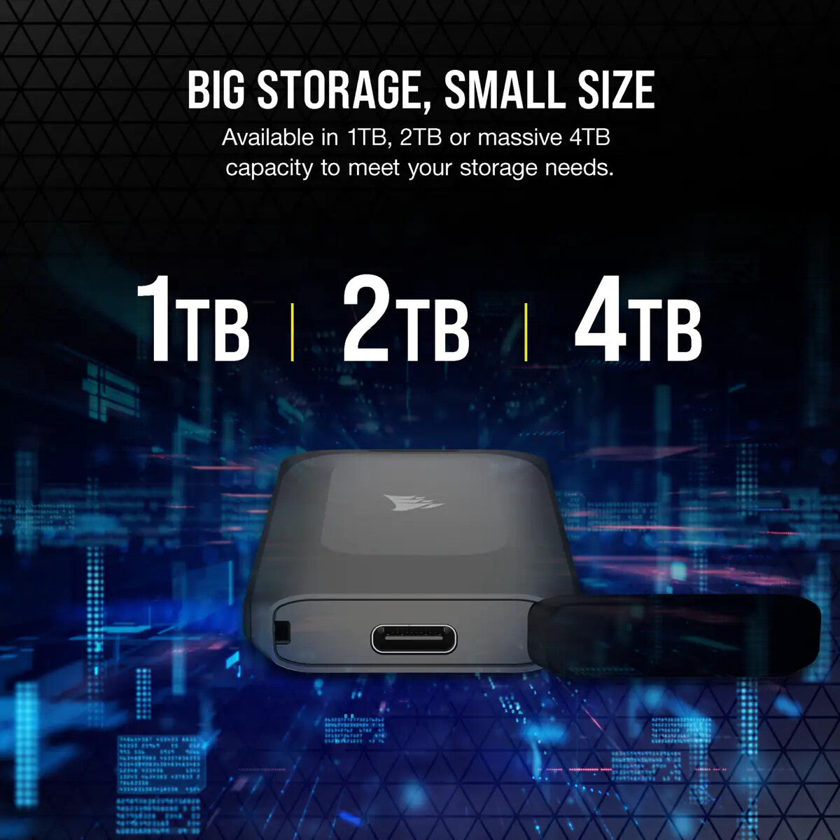 Corsair EX100U - USB Type-C External SSD - 1 TB