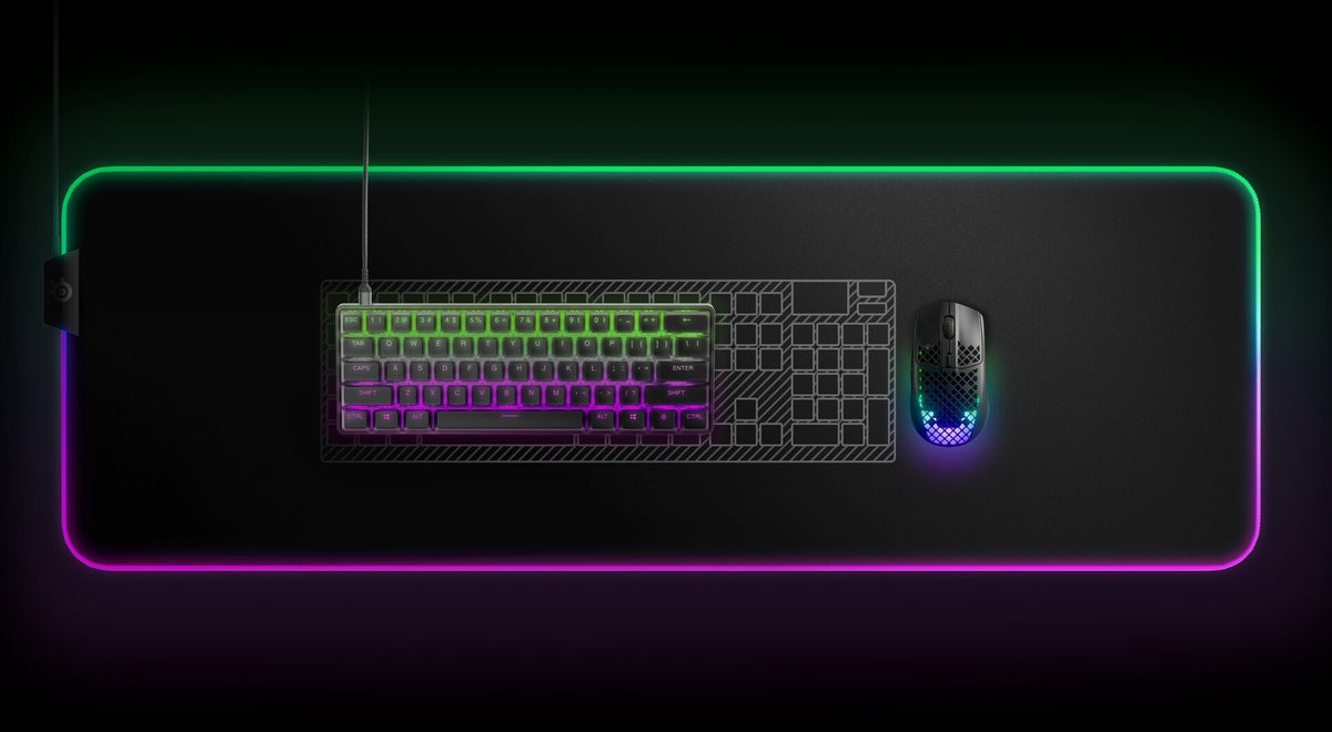 Steelseries Apex Pro Mini - USB Wired RGB Mechanical Gaming Keyboard in Black (QWERTY UK)