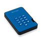 iStorage diskAshur2 - Secure Encrypted External solid state drive in Blue - 128 GB