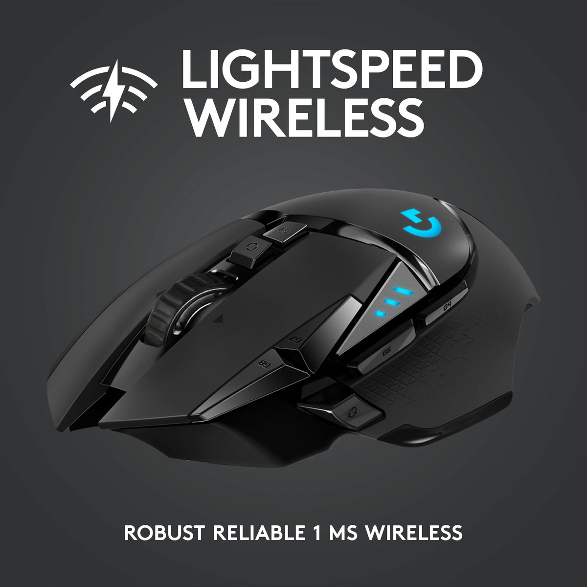 Logitech G - G502 LIGHTSPEED RF Wireless Gaming Mouse in Black - 25,600 DPI