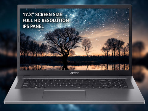 Acer Aspire 3 Laptop - 43.9 cm (17.3&quot;) - Intel N100 - 4GB LPDDR5-SDRAM - 512 GB SSD - Wi-Fi 6 - Windows 11 Home - Grey