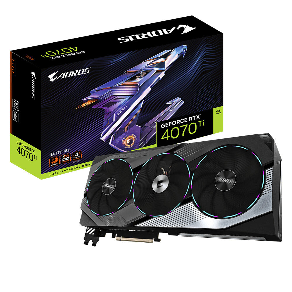 GIGABYTE AORUS ELITE - NVIDIA 12 GB GDDR6X GeForce RTX 4070 Ti graphics card