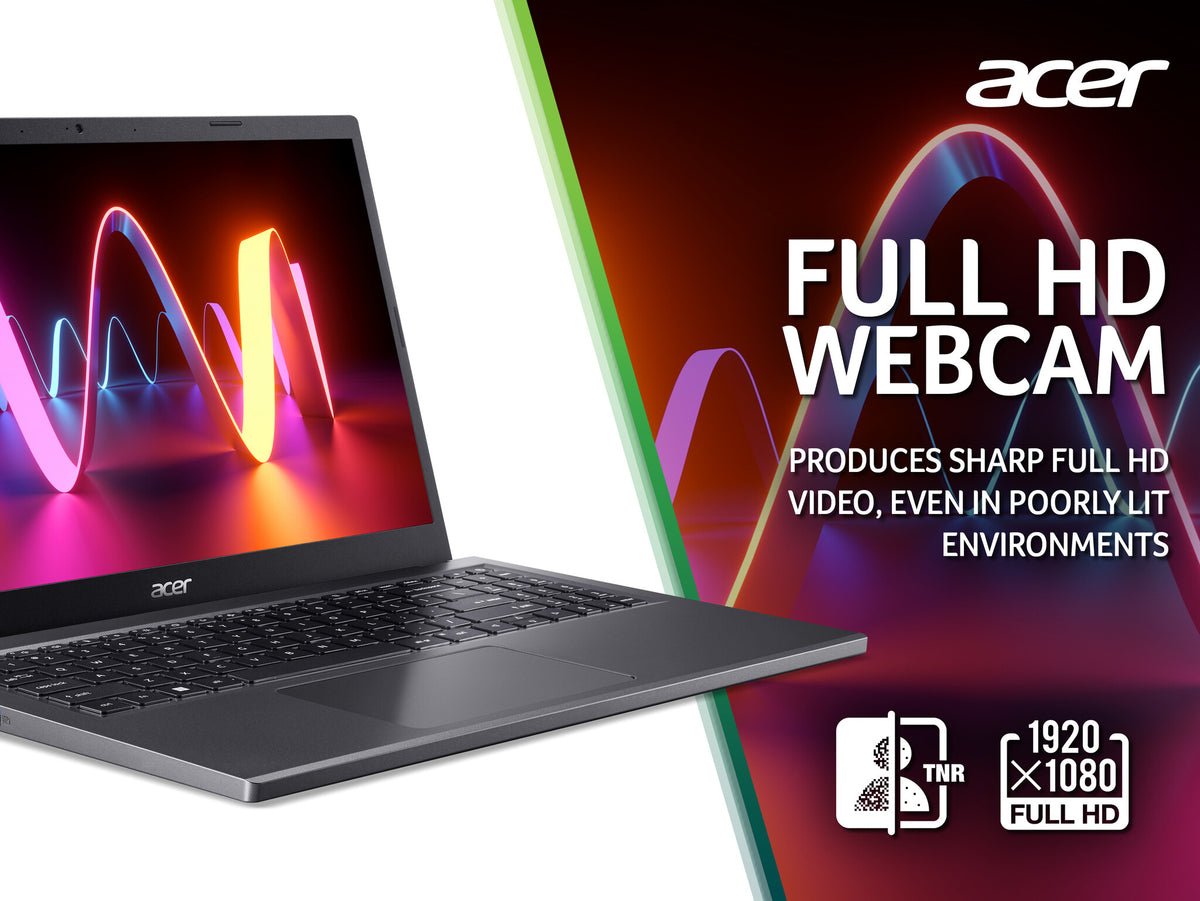 Acer Aspire 5 Laptop - 39.6 cm (15.6") - AMD Ryzen 5 7530U - 16 GB LPDDR4x-SDRAM - 512 GB SSD - Wi-Fi 6E - Windows 11 Home - Grey