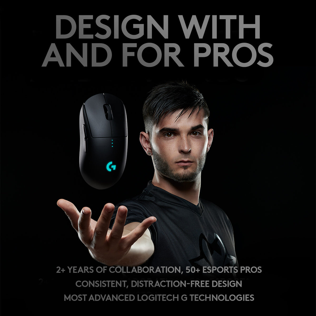 Logitech G - G PRO RF Wireless Optical Gaming Mouse in Black  - 25,600 DPI