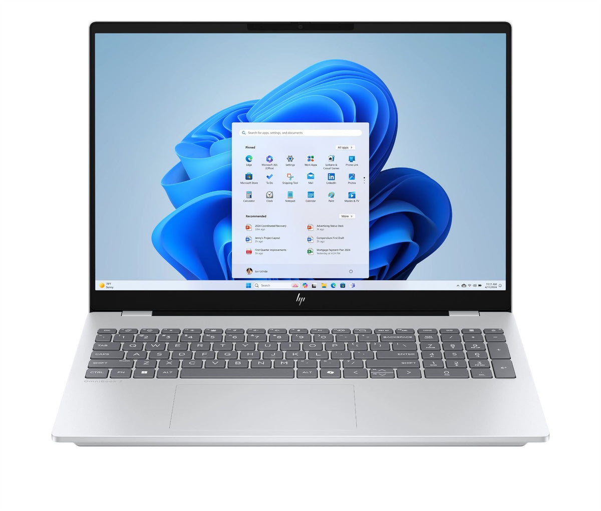 HP OmniBook 7 Laptop 16-az0001nax Intel Core 7 240H 40.6 cm (16") 2K 24 GB DDR5-SDRAM 1 TB SSD Wi-Fi 6E (802.11ax) Windows 11 Home Silver