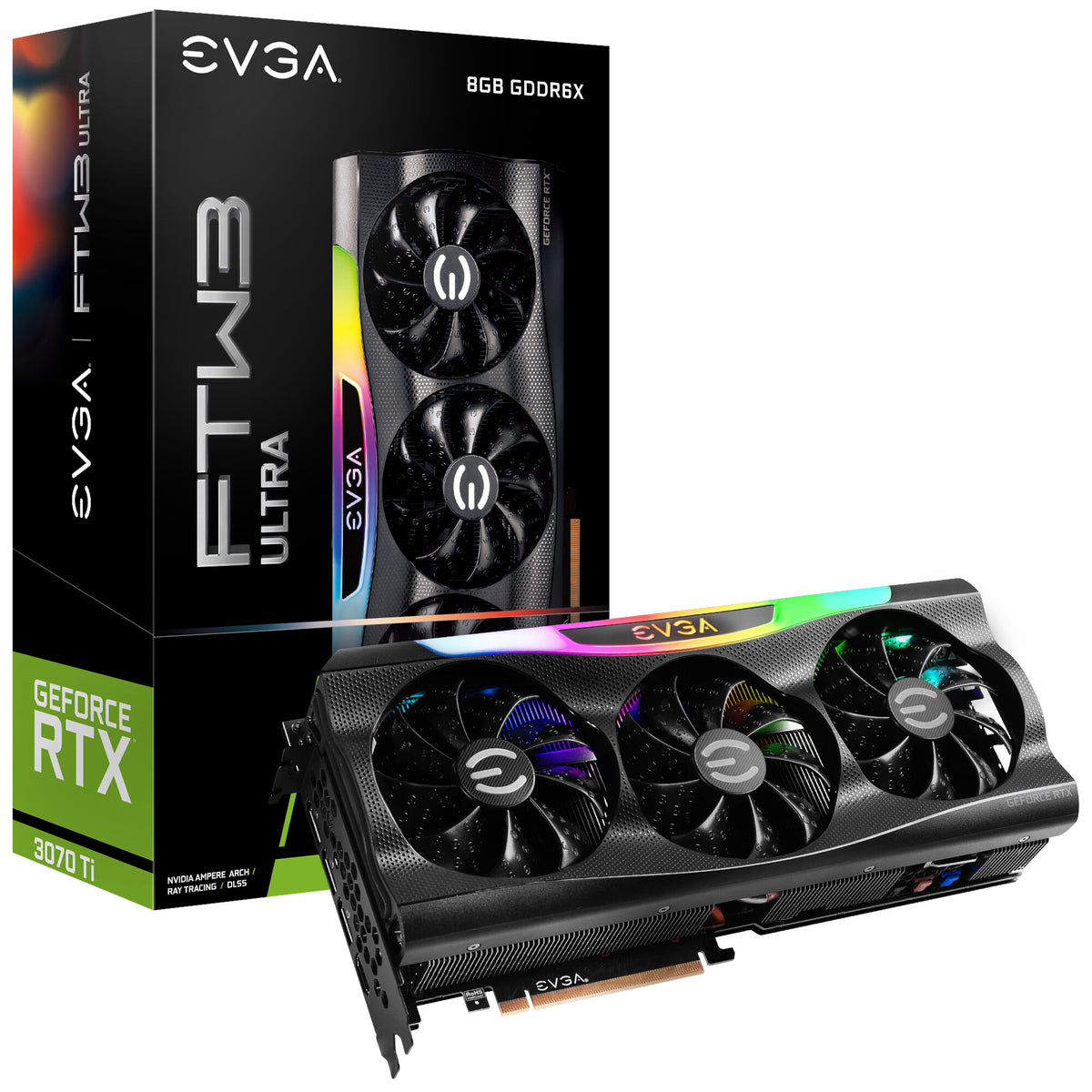 EVGA FTW3 - NVIDIA 8 GB GDDR6X GeForce RTX 3070 Ti graphics card