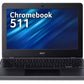 Acer Chromebook 511 - 29.5 cm (11.6") - Intel® N100 - 4 GB LPDDR5-SDRAM - 64 GB eMMC - Wi-Fi 6E - ChromeOS - Black