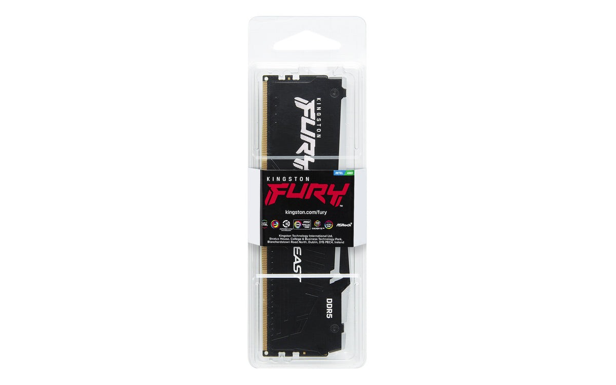 Kingston Technology FURY Beast - 8 GB 1 x 8 GB DDR5 5200MT/s memory module in Black