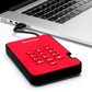 iStorage diskAshur2 - Secure Encrypted External solid state drive in Red - 256 GB
