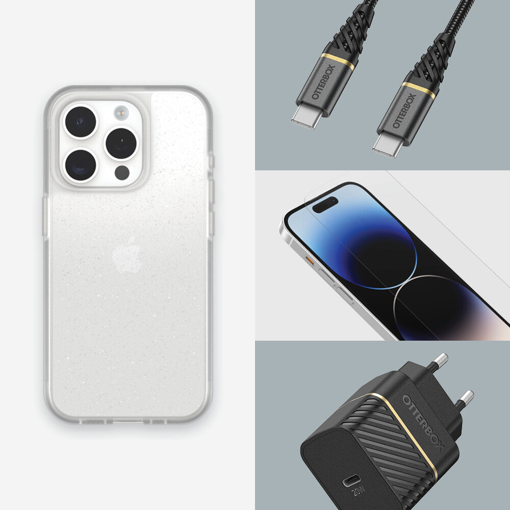 OtterBox React Series for iPhone 15 Pro in Transparent - No Packaging