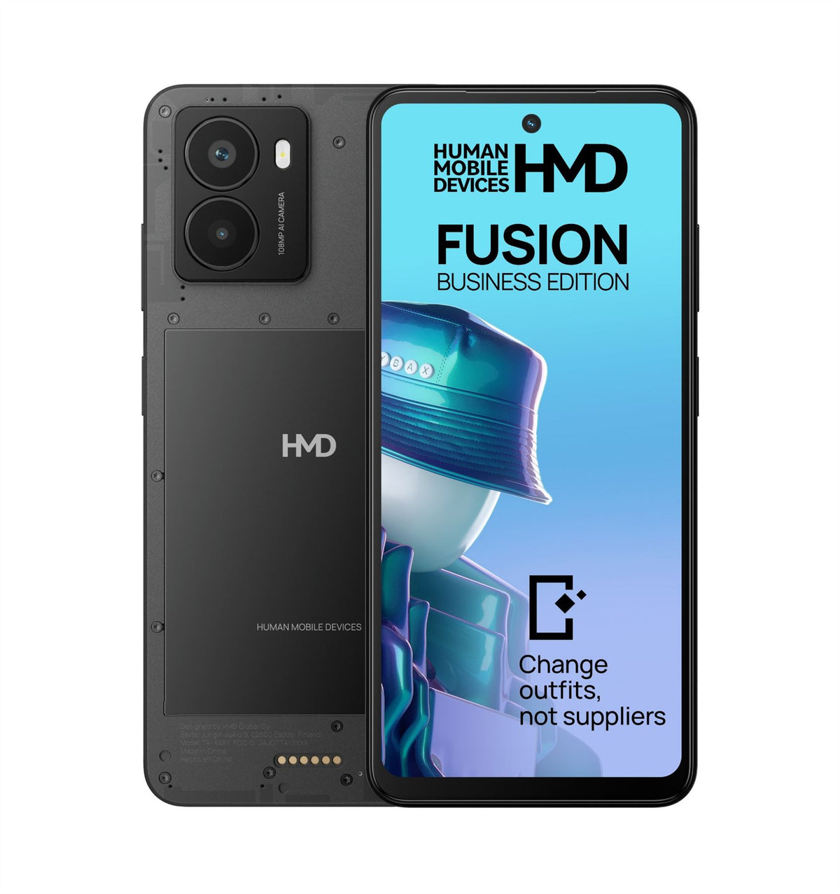 HMD Fusion Business Edition - 5G, 8GB/256GB, 6,56", 108MP/50MP, 5.000 mAh, Noir